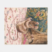Couverture Polaire Peter Rabbit (souris filant l'aiguille) (Devant (Horizontal))