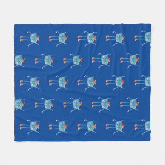 Couverture Polaire Petit Alien Pi (Devant (Horizontal))