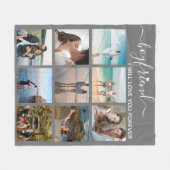 Couverture Polaire Petit ami Je Vous Aimerai Collage Photo (Devant (Horizontal))