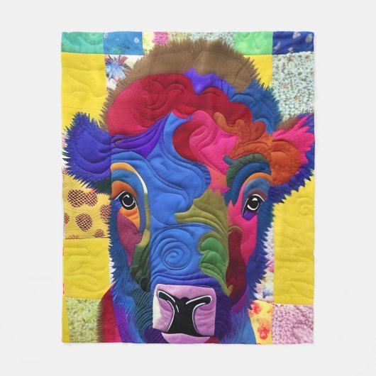 Couverture Polaire Petit Bison Bison Quilt Comme Design (Devant)