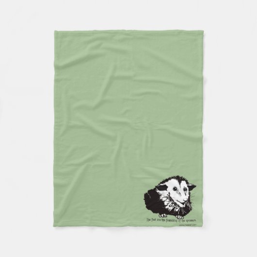 Couverture Polaire Petit blankie d'ouatine avec l'opossum (Devant)