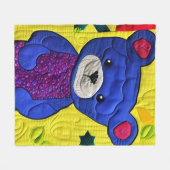 Couverture Polaire Petit Bleu Teddy Bear Quilt Comme Design (Devant (Horizontal))