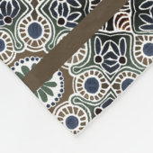 Couverture Polaire Petit boho avec médaillons bronze Blanche polaire (Coin)