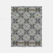 Couverture Polaire Petit boho avec médaillons bronze Blanche polaire (Devant)