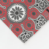 Couverture Polaire Petit boho avec médaillons rouges (Coin)