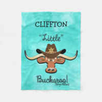 Petit Buckaroo, Longhorn Steer Blanket en polaire