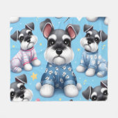 Couverture Polaire Petit Chien De Schnauzer Motif Animal (Devant (Horizontal))