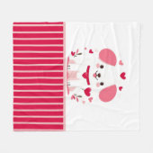 Couverture Polaire Petit chiot de la Saint-Valentin (Devant (Horizontal))