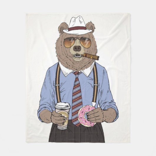 Couverture Polaire Petit déjeuner d'ours (Devant)