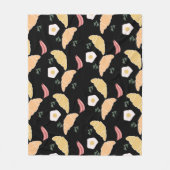 Couverture Polaire Petit-déjeuner Jambon et Cilantro Oeufs sur un Cro (Devant)