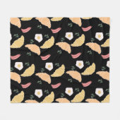 Couverture Polaire Petit-déjeuner Jambon et Cilantro Oeufs sur un Cro (Devant (Horizontal))