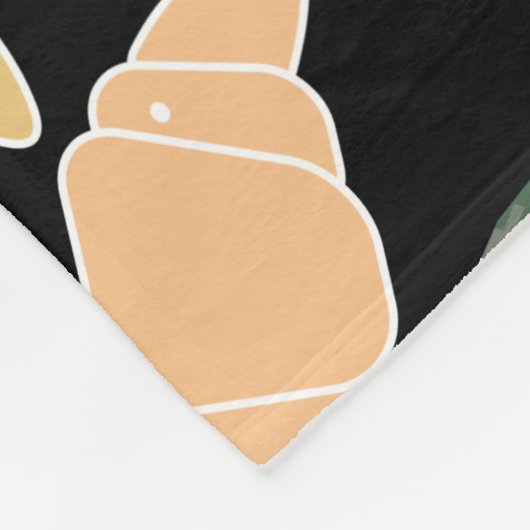 Couverture Polaire Petit-déjeuner Jambon et Cilantro Oeufs sur un Cro (Coin)