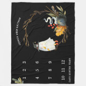 Couverture Polaire Petit Fantôme Halloween Baby Milestone Blanket (Devant)