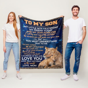 Couverture Polaire Petit Garçon Hier Ami Aujourd'Hui-Lion Maman À Fil