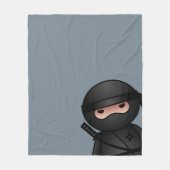 Couverture Polaire Petit guerrier de Ninja sur Grey (Devant)