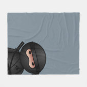 Couverture Polaire Petit guerrier de Ninja sur Grey (Devant (Horizontal))