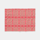 Couverture Polaire Petit Jeu en Rouge Rose et Vert Minty (Devant (Horizontal))