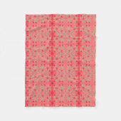 Couverture Polaire Petit Jeu en Rouge Rose et Vert Minty (Devant)