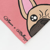 Couverture Polaire Petit Monogramme Motif de Chien de Kawaii (Coin)