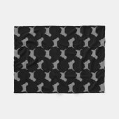 Couverture Polaire Petit motif de silhouettes de Vendeen de griffon (Devant (Horizontal))