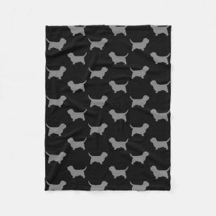 Couverture Polaire Petit motif de silhouettes de Vendeen de griffon