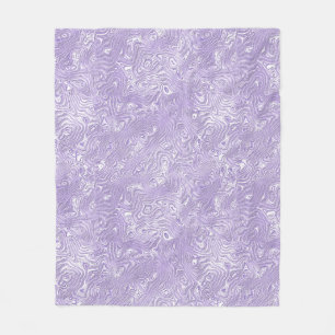 Couverture Polaire Petit motif en soie moirée lilas lavande