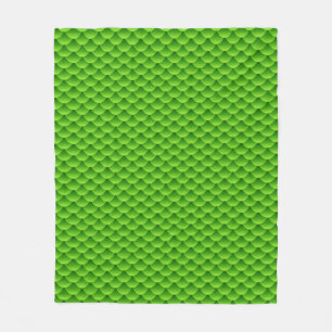 Couverture Polaire Petit motif vert d'échelle de poissons