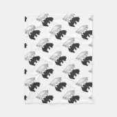 Couverture Polaire Petit ours Ours Silhouette Main (Devant)