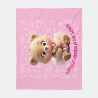 Couverture Polaire Petit paquet d'amour - mignon ours bébé à Tutu Des