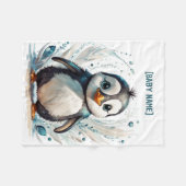 Couverture Polaire Petit pingouin personnalisé (Devant (Horizontal))