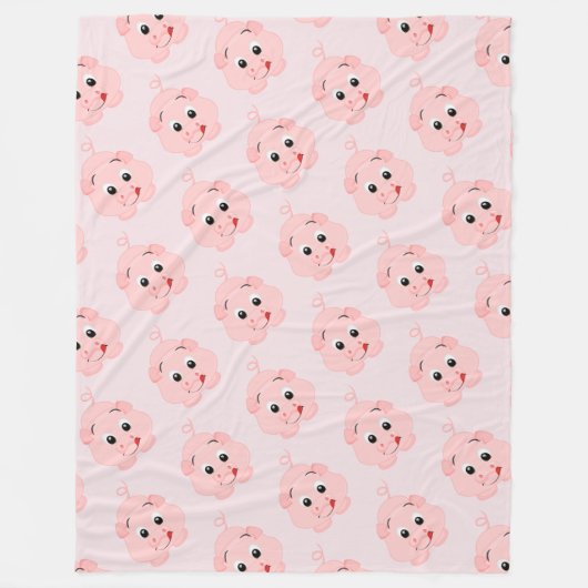 Couverture Polaire Petit Rose Piggy (Devant)