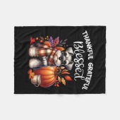 Couverture Polaire Petit Schnauzer Chien Citrouille épice Happy Fall  (Devant (Horizontal))