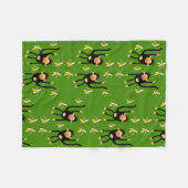 Couverture Polaire Petit Singe-Enfant mignon (Devant (Horizontal))