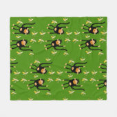 Couverture Polaire Petit Singe-Enfant mignon (Devant (Horizontal))
