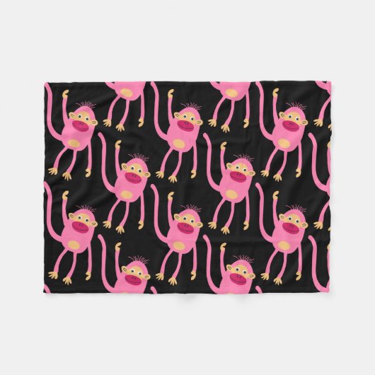 Couverture Polaire Petit Singe mignon (Devant (Horizontal))