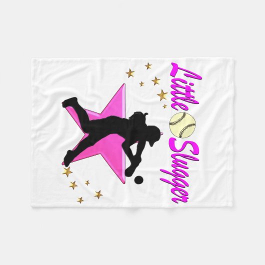 COUVERTURE POLAIRE PETIT SOFTBALL ROSE STAR PETIT ÉTOILE (Devant (Horizontal))