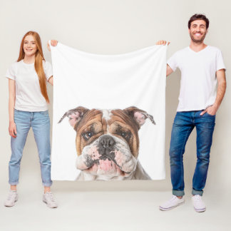 Couverture Polaire Petit Tête Bulldog Anglais Bulldog Lover Cadeau