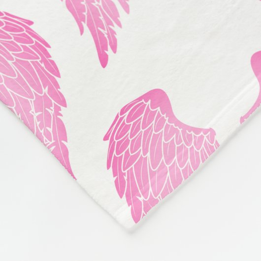 Couverture Polaire Petite ailes d'ange rose (Coin)
