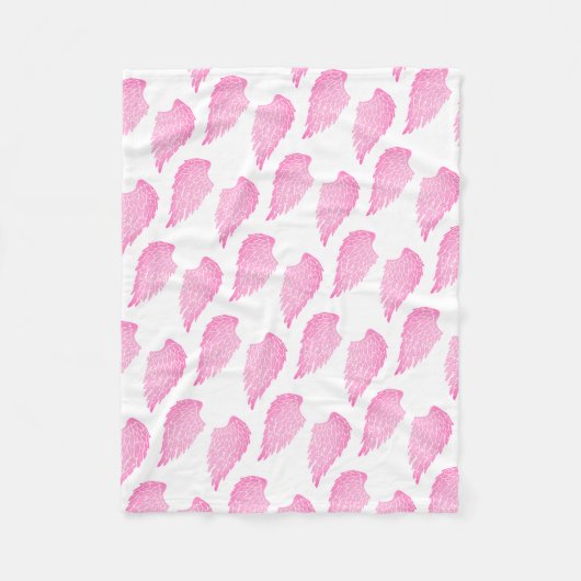 Couverture Polaire Petite ailes d'ange rose (Devant)