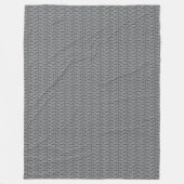Couverture Polaire Petite bosse Poisson Gris Fleece Blanche (Devant)