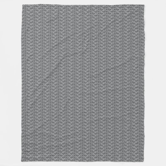Couverture Polaire Petite bosse Poisson Gris Fleece Blanche (Devant)