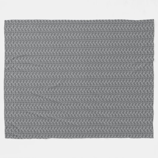 Couverture Polaire Petite bosse Poisson Gris Fleece Blanche (Devant (Horizontal))