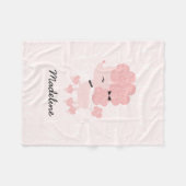 Couverture Polaire Petite caniche rose (Devant (Horizontal))