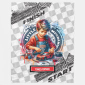 Couverture Polaire Petite course mécanique Sport Voiture Anniversaire (Devant)