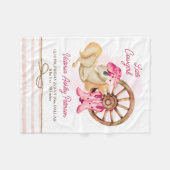 Couverture Polaire Petite cowgirl chevaux statistiques de naissance b (Devant (Horizontal))