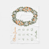 Couverture Polaire Petite Cutie Baby Milestone Mensuelle Blanket bébé (Devant)