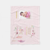 Couverture Polaire Petite-fille 1er anniversaire PHOTO POEM NOM & Dat (Devant)
