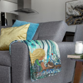 Couverture Polaire Petite fille de la forêt bleue