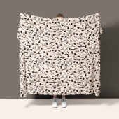 Couverture Polaire Petite Fleur Foncé Brun & Crème