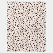 Couverture Polaire Petite Fleur Foncé Brun & Crème (Devant)